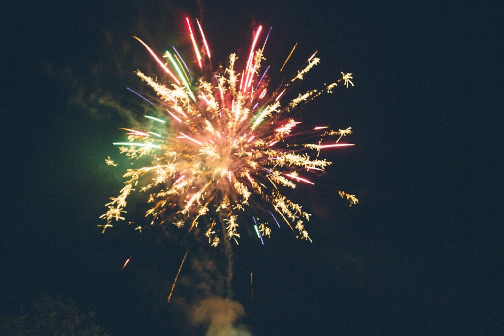 Fuegos artificiales en Hacienda Compostela